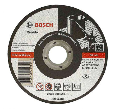 Đá cắt inox Bosch 125x22.2x2.0mm  (2608600094)