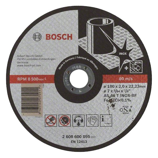 Đá Cắt Inox Bosch 180x2x22.2 mm (2608600095)